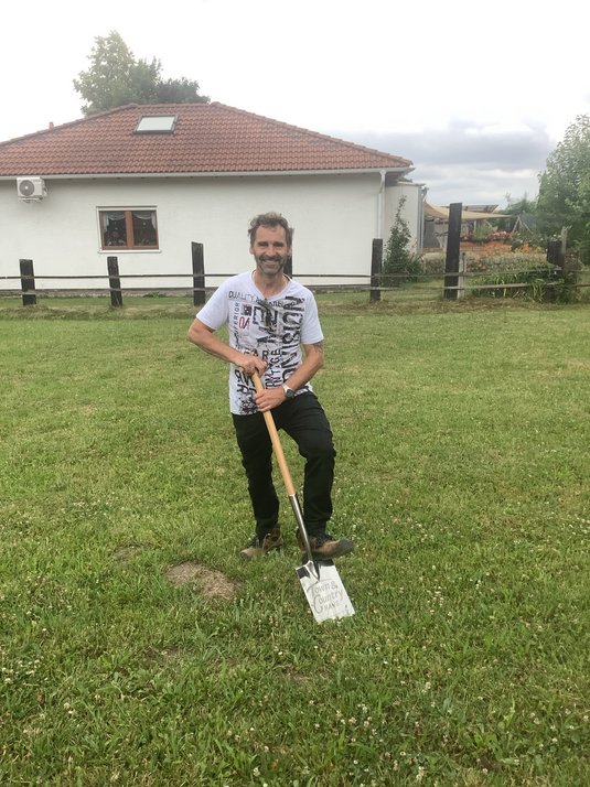 Spatenstich in Steinhöfel Bungalow 92